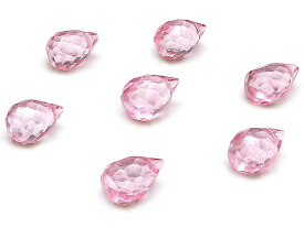 【粒販売】ピンクトパーズ ドロップカット 7～8mm【3粒販売】▽ トパーズ Topaz 11月の誕生石 しずく 雫 粒売り 天然石 ビーズ パワーストーン パーツ アクセサリー 素材 材料