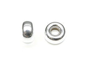 Silver925 ロンデル 6mm【2コ販売】▽ シルバー925 パーツ アクセサリー クラフト 金具 USA製 925銀 スターリングシルバー Sterling Silver