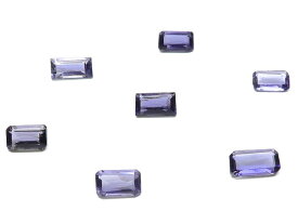 アイオライト レクタングファセットルカット ルース 5×3mm【5コ販売】▽ コーディエライト ダイクロアイト 菫青石 Iolite 9月の誕生石 裸石 粒売り 天然石 ビーズ パワーストーン パーツ アクセサリー 素材 材料