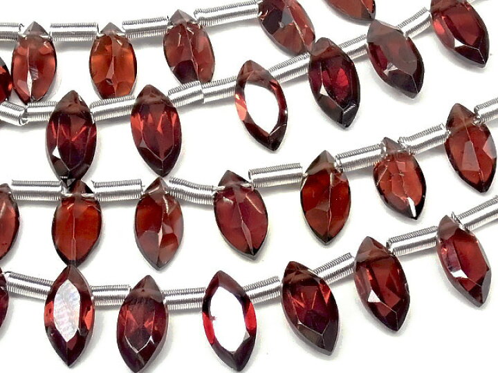 楽天市場】モザンビーク産 ガーネット マーキスファセットカット 8×4mm 