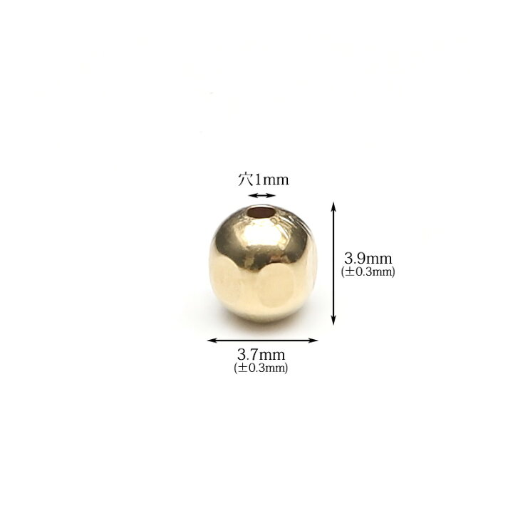 楽天市場】14KGF スクエアビーズ 4mm【3コ販売】▽ パーツ 
