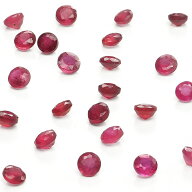 アフリカ産 ルビー コインファセットカット ルース 3mm【6コ販売】▽ 紅玉 Ruby 7月の誕生石 宝石の女王 …