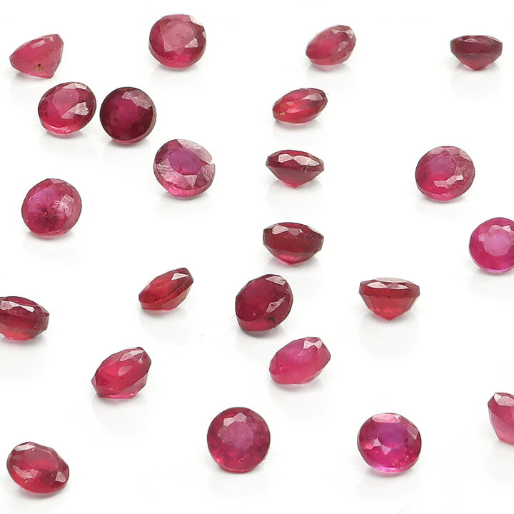 楽天市場】アフリカ産 ルビー コインファセットカット ルース 3mm【6コ 