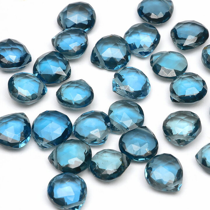 楽天市場】【粒販売】ロンドンブルートパーズ マロンカット 8mm【2粒 