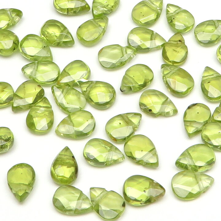 楽天市場】【粒販売】ペリドット ペアシェイプカット 6×4mm【6粒販売 