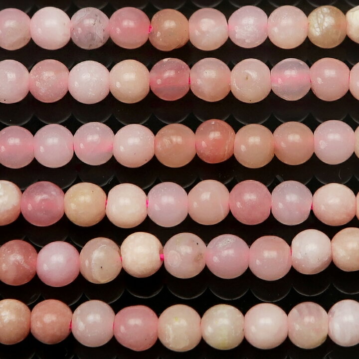 楽天市場】ピンクオパール 丸玉 3mm【1連販売】▽ オパール 