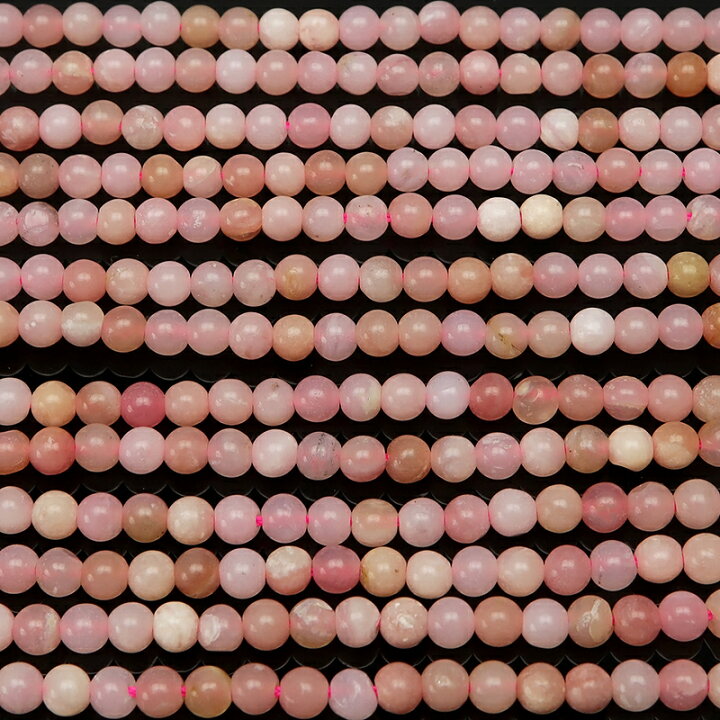 楽天市場】ピンクオパール 丸玉 3mm【1連販売】▽ オパール 
