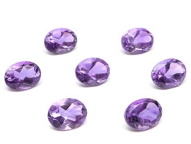 アフリカ産 アメジスト オーバルファセットカット ルース 8×6mm【6コ販売】▽ アメシスト 紫水晶 Amethyst 2月の誕生石 裸石 粒売り 天然石 ビーズ パワーストーン パーツ アクセサリー 素材 材料