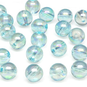 【粒販売】アクアオーラ 丸玉 6mm【8粒販売】▽ クリスタル 水晶 蒸着水晶 Crystal 4月の誕生石 ラウンド 丸ビーズ 粒売り天然石 ビーズ パワーストーン パーツ アクセサリー 素材 材料