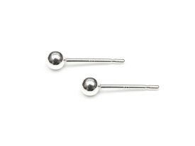 SILVER925 ボールピアス 3mm【1ペア販売】▽ シルバー925 パーツ アクセサリー クラフト 金具 USA製 925銀 スターリングシルバー Sterling Silver