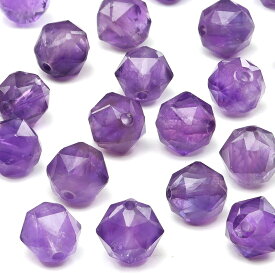 【粒販売】アメジスト スターカット 丸玉 6mm［プレミアムカット］【8粒販売】▽ アメシスト 紫水晶 2月の誕生石 面カット ラウンドカット 粒売り 天然石 ビーズ パワーストーン パーツ アクセサリー 素材 材料