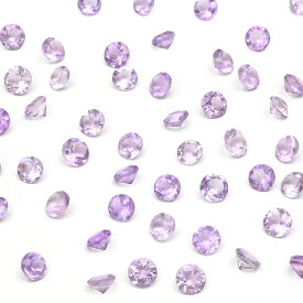 ブラジル産 ピンクアメジスト コインファセットカット ルース 3mm【10コ販売】▽ アメシスト 紫水晶 Amethyst 2月の誕生石 裸石 ラウンドカット 粒売り 天然石 ビーズ パワーストーン パーツ アクセサリー 素材 材料