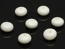 【粒販売】ホワイトシェル ロンデル 8×5mm【10粒販売】▽ 真珠母貝 Shell 粒売り 天然石 ビーズ パワーストーン パーツ アクセサリー 素材 材料