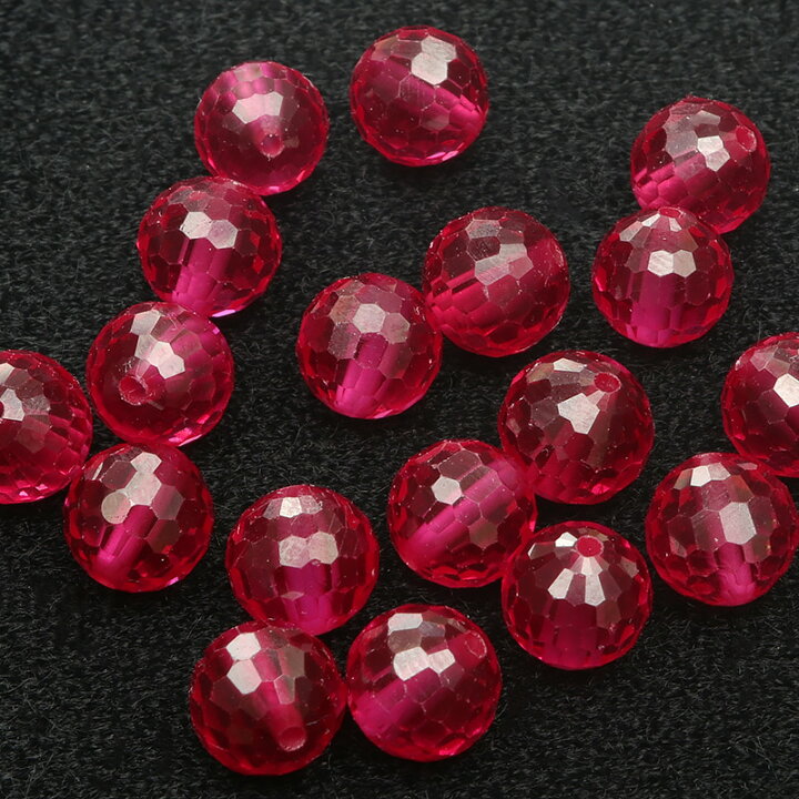 楽天市場】【粒販売】合成ルビー 128面カット 丸玉 8mm［プレミアム 