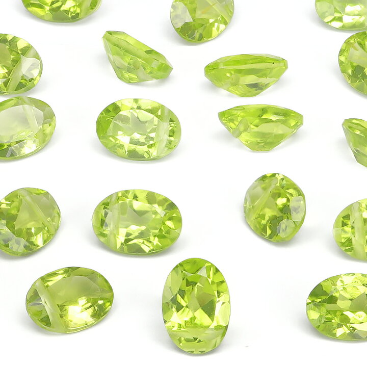 楽天市場】【粒販売】アリゾナ産 ペリドット オーバルファセットカット  