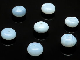 【粒販売】インド産 ブルーオパール ロンデル 5～7mm【8粒販売】▽ ブルーオパール 蛋白石 Opal 10月の誕生石 粒売り 天然石 ビーズ パワーストーン パーツ アクセサリー 素材 材料