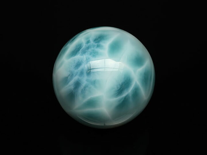 Larimar17鑑別書付【premium】 約12mm 】【鑑別書付き】ラリマー 
