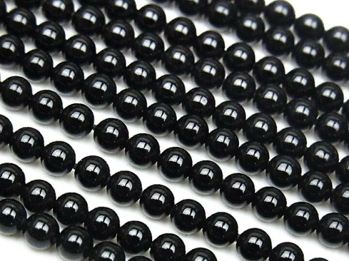 楽天市場】オニキス 丸玉 2mm【1連販売】▽ ブラックオニキス ブラック 