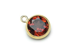 14KGF チャーム ガーネット付【1コ販売】▽ パーツ アクセサリー クラフト 金具 USA製 14Kゴールドフィルド 14金ゴールドフィルド 14K Gold Filled