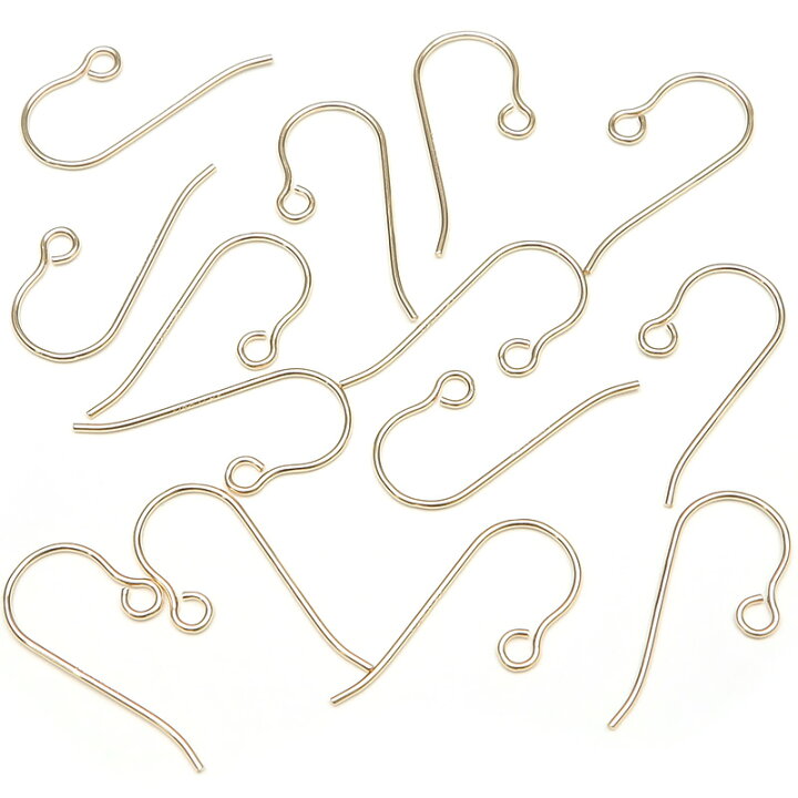 楽天市場】14KGF ピアスフック typeBB【2ペア販売】▽ パーツ  