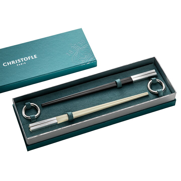 楽天市場】Christofle クリストフル ユニ ペア箸 ノアール 黒 