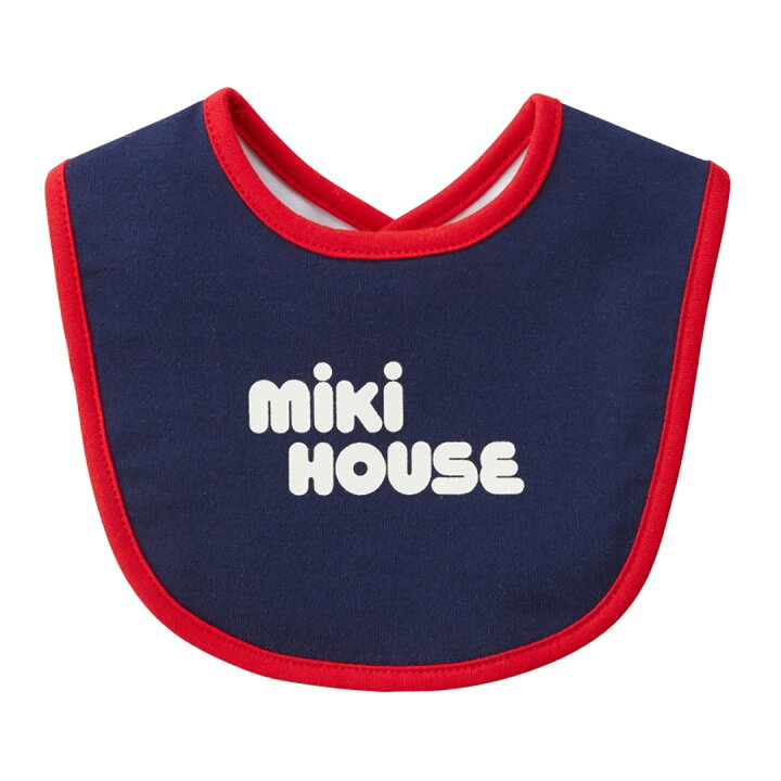 楽天市場】MIKI HOUSE ミキハウス ロゴ☆スタイ 紺 スタイ 男の子 