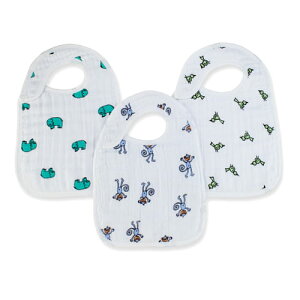 aden+anais スナップビブ 3枚組セット ジャングルジャム 正規輸入品 出産祝い エイデンアンドアネイ スタイ おしゃれ 男の子 女の子 aden anais 赤ちゃん ベビー用品 ブランド モスリン コットン