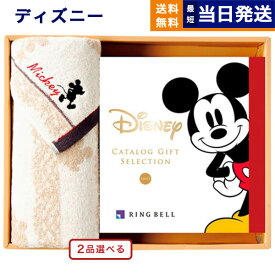 2品選べる ディズニー カタログギフト(SMILEコース)+フェイスタオルセット カタログギフト 送料無料 お祝い 出産 男の子 女の子 双子 ギフト おもちゃ 出産祝い ギフトカタログ ベビー ママ 2つ選べる おしゃれ ブランド ゴルフコンペ 9000円コース