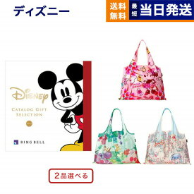 2品選べる ディズニー カタログギフト(SMILEコース) + 2WAY Shoppingbag カタログギフト 送料無料 お祝い 出産 男の子 女の子 双子 ギフト おもちゃ 出産祝い ギフトカタログ ベビー ママ 2つ選べる おしゃれ ブランド ゴルフコンペ 9000円コース