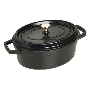 STAUB ストウブ ピコ ココット オーバル 27cm ブラック 送料無料 お返し ホーロー 両手鍋 カラー 調理器具 のし可 おしゃれ かわいい なべ 鍋 贈り物 誕生日プレゼント 母 妻 結婚祝い 鋳物 キッ