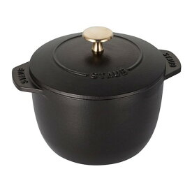 STAUB ストウブ ラ・ココット de GOHAN M ブラック ギフトセット プレゼント お返し 父の日 アメリカ フランス ガラス 手作り ごはん 料理 炊飯 ツヤ テーブル お鍋 伝導 ノブ オーブン 熱源 究極 蓄熱 羽釜 鋳物 対流 丸み フォルム 全体 絶品 活躍 父の日ギフト