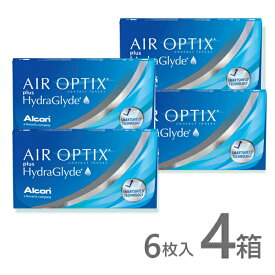 エアオプティクス プラス ハイドラグライド 2week 6枚入 4箱 コンタクトレンズ 近視用 2ウィーク 2週間 使い捨て 送料無料