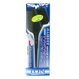 DU-BOA マイナスイオン 毛染め専用ブラシ＆コーム ICG-605 ブラック ヘアカラーリング用 イケモト 池本刷子工業