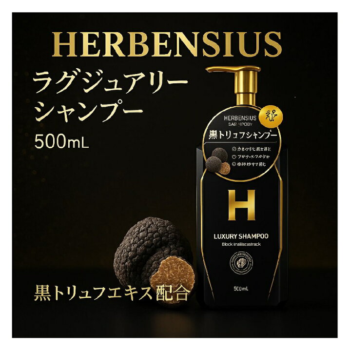 楽天市場】HERBENSIUS ラグジュアリー シャンプー 500ml 黒トリュフ 