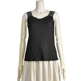 【10%OFF】タンクトップ キャミソール レディース レース Comme une Femme 白 ホワイト カーキ 黒 ブラック コットン【40代 50代 ファッション】