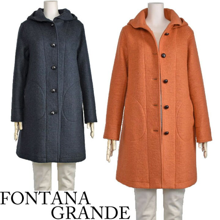 楽天市場】コート レディース 冬 ウール FONTANA GRANDE ミドル丈 軽い 