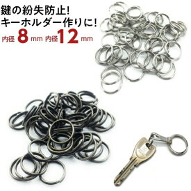 ＼楽天1位獲得／ 二重リング キーホルダー 金具 キーホルダーリング 二重カン パーツ 小さい 付け方 線材 0.8mm 内径 8mm 線材 1mm 内径 12mm アンティークゴールド アンティーク シルバー リング キーリング 部品 丈夫 小物 丸カン 2重リング 2重カン 丸環 マルカン 鍵