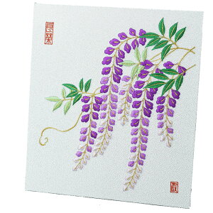 ◆マラソンクーポンあり◆インテリア 刺繍 京都 色紙 和 花 四季 プレゼント 母の日 誕生日 新築祝 和風 還暦 古希 喜寿 退職祝い