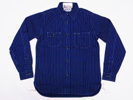 SUGAR CANE[シュガーケーン] ワークシャツ ウォバッシュストライプ 8.5oz. 長袖 SC25551 フィクションロマンス (NAVY) 送料無料 代引き手数料無料