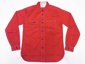 SUGAR CANE[シュガーケーン] ワークシャツ レッドウォバッシュ ストライプ SC28340 長袖 8.5oz. フィクションロマンス (レッド) 送料無料 代引き手数料無料