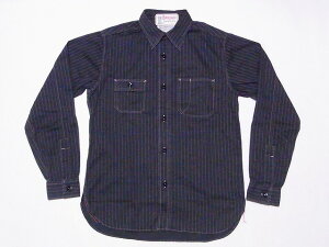 SUGAR CANE[VK[P[] SC29585 ubNEHobVXgCv [NVc  8.5oz. tBNV}X BLACK WABASH STRIPE WORK SHIRT (ubN)  萔