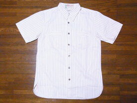 SUGAR CANE[シュガーケーン] 半袖ワークシャツ SC37275 ホワイトウォバッシュストライプ 8.5oz. ワークシャツ フィクションロマンス (ホワイト) 送料無料 代引き手数料無料 【RCP】