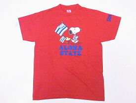 SUN SURF[サンサーフ]×PEANUTS[ピーナッツ] Tシャツ スヌーピー SNOOPY SS78225 ALOHA STATE (レッド)