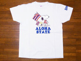 SUN SURF[サンサーフ]×PEANUTS[ピーナッツ] Tシャツ スヌーピー SNOOPY SS78225 ALOHA STATE (オフホワイト)