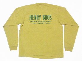 Pherrow's[フェローズ] ロンT 21S-PLT4 HENRY BROS ロングスリーブTシャツ 長袖Tシャツ (イエローグリーン)