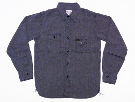 Pherrow's[フェローズ] ワークシャツ 撚り杢シャンブレーシャツ 750WS 長袖シャツ (ブラック) 送料無料 代引き手数料無料 【RCP】