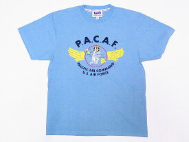 Pherrow's[フェローズ] Tシャツ 18S-PT14 P.A.C.A.F. (モーニングスカイ)