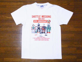 Pherrow's[フェローズ] Tシャツ 21S-PT4 SHUTTLE MISSIONS (ホワイト)