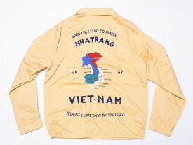 テーラー東洋[東洋エンタープライズ] ベトジャン VIETNAM MAP ベトナムマップ TT15275 ベトナムジャンパー COTTON VIETNAM JACKET 地図 TAILOR TOYO (ライトイエロー) 送料無料 代引き手数料無料