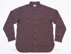 Buzz Rickson's[バズリクソンズ] ワークシャツ 撚り杢 シャンブレー BR26082 長袖 MOCK TWIST CHAMBRAY WORK SHIRT (BROWN) 送料無料 代引き手数料無料